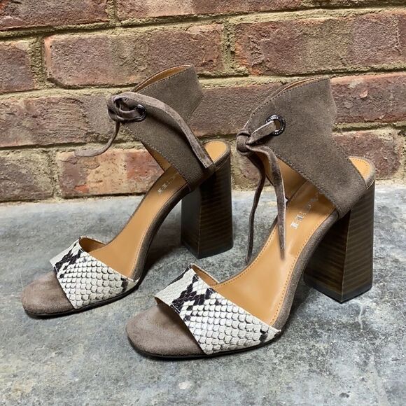 Coach Madison Lux Snake/Suede Block Heel Size 6.5 - Picture 3 of 10
